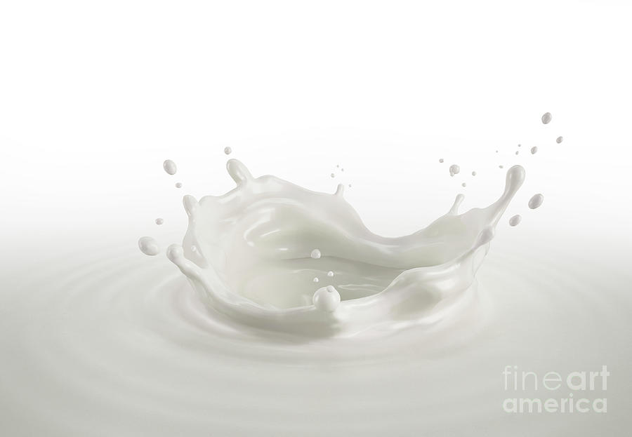 Milk Crown Splash With Ripples Photograph by Leonello Calvetti/science ...