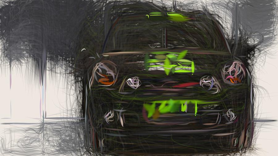 Mini JCW Countryman ALL4 Dakar Draw #3 Digital Art by CarsToon Concept