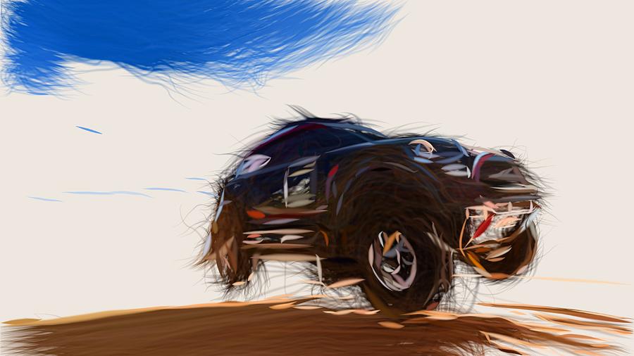 Mini Rally Drawing #3 Digital Art by CarsToon Concept