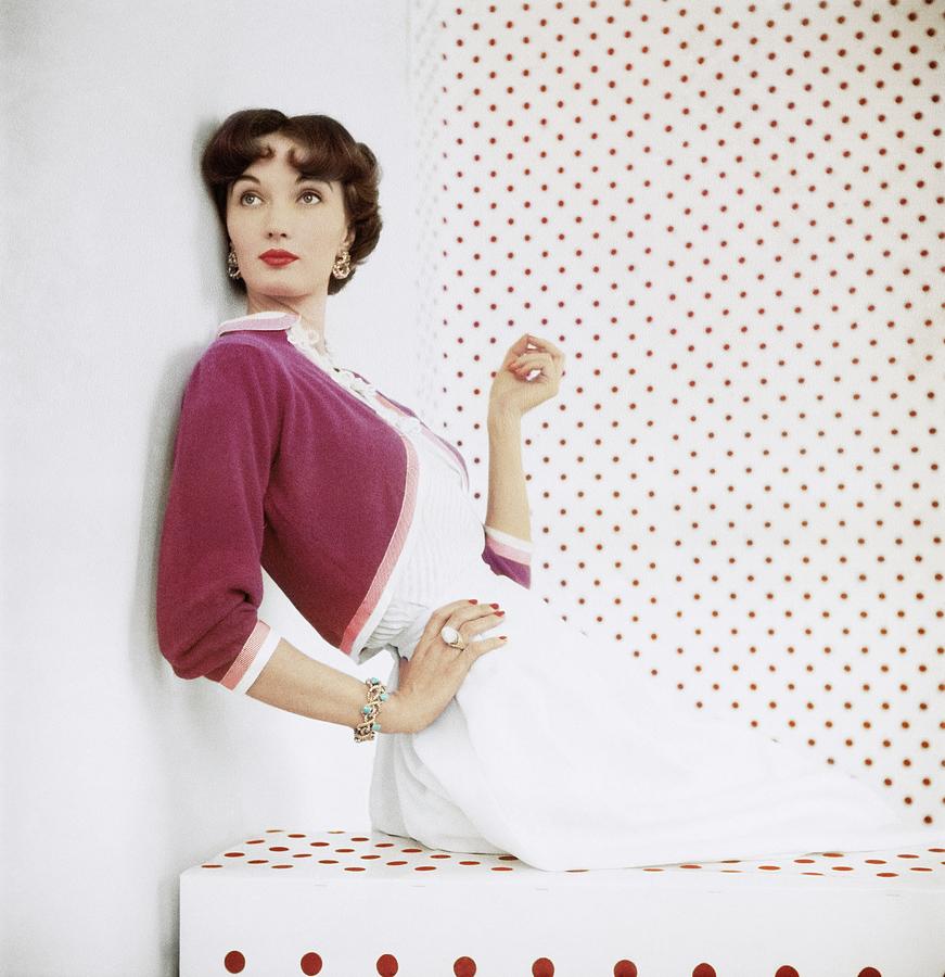 Model In Evelyn Gates Cashmere #2 Photograph by Horst P. Horst