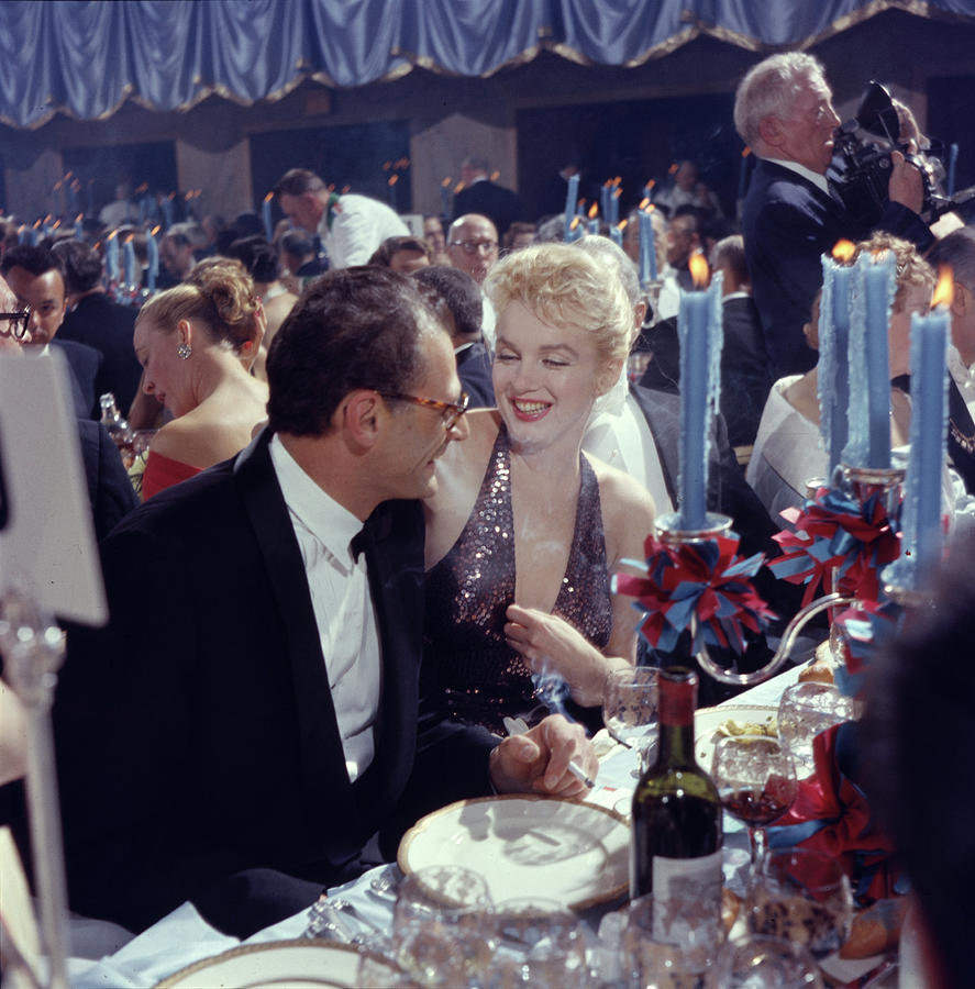 Marilyn Monroe Photograph - Monroe & Miller At April In Paris Ball #2 by Peter Stackpole