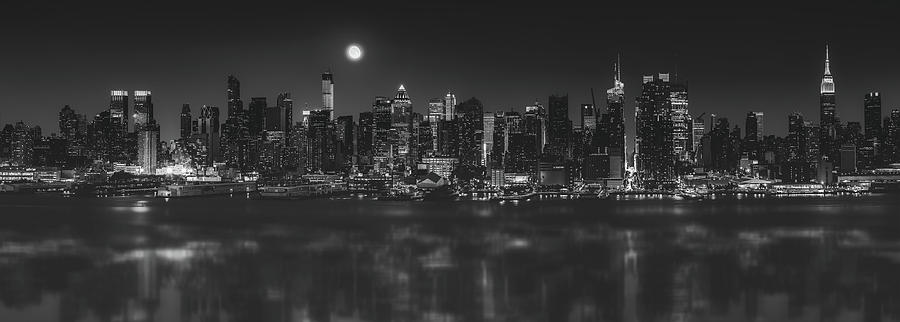 Moon Over Manhattan Photograph by Mountain Dreams - Fine Art America