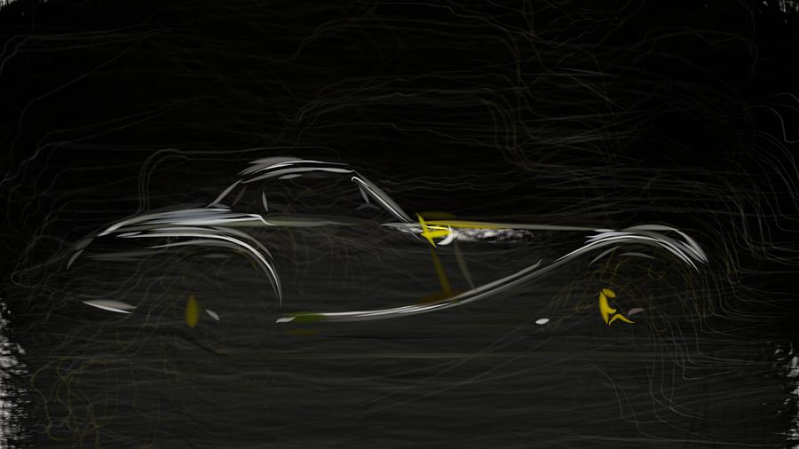 Morgan Aero GT Drawing #3 Digital Art by CarsToon Concept
