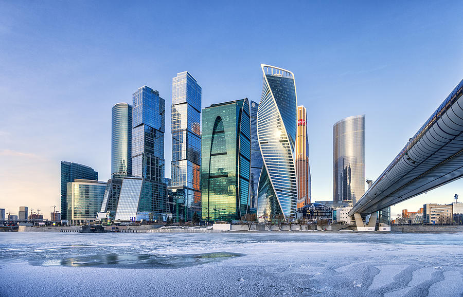 Skyscraper Photograph - Moscow City #2 by Vasil Nanev