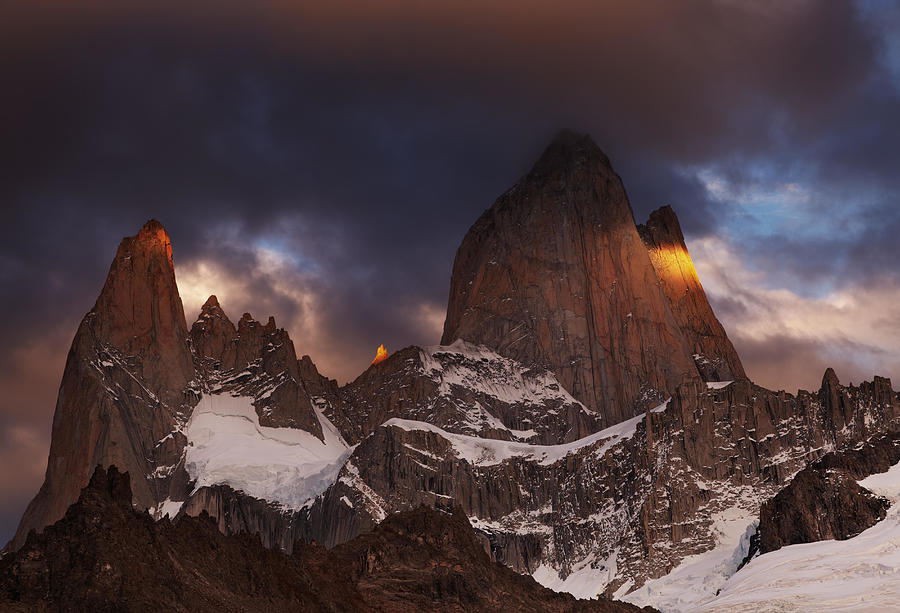 Landscape Photograph - Mount Fitz Roy At Sunrise, Patagonia #2 by DPK-Photo
