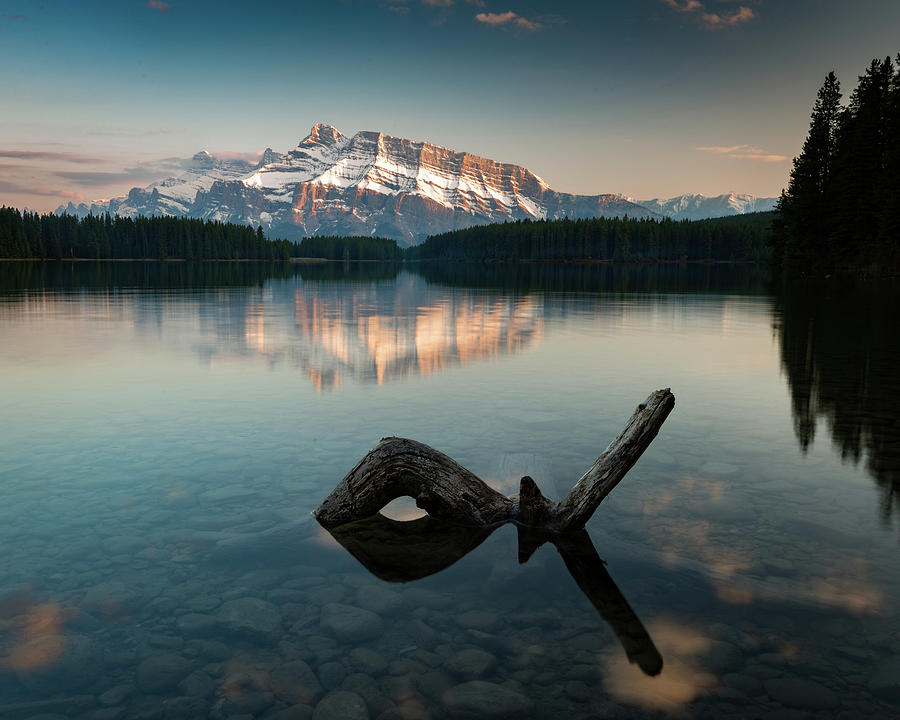 Mount Rundle And Two Jack Lake Photograph