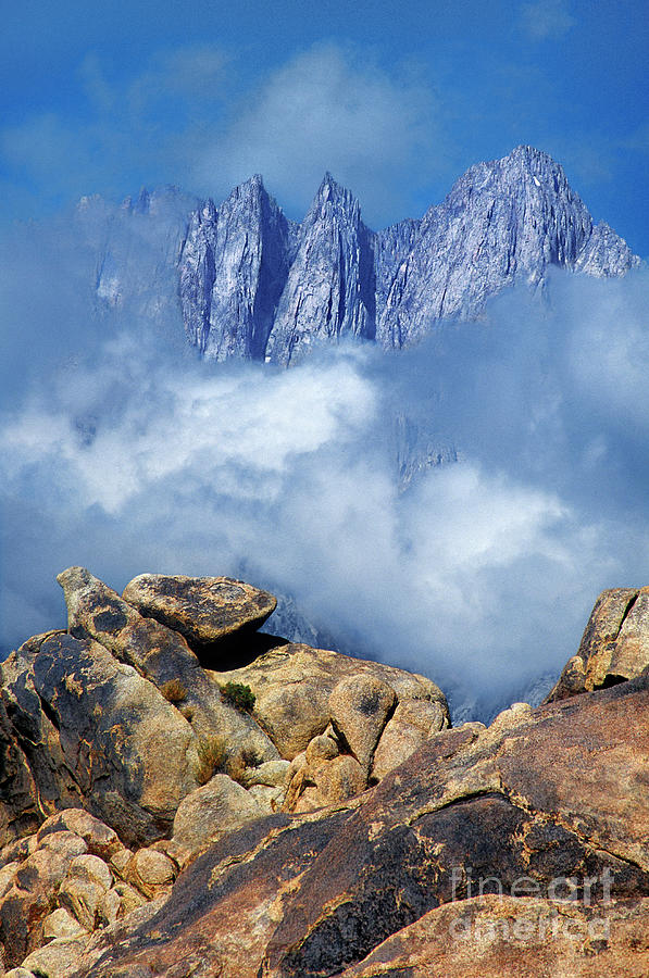 Mount Whitney In Clouds Alabama Hills California #2 Photograph by Dave Welling
