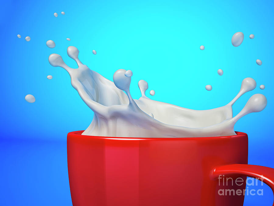 Mug With Milk Splash Photograph By Leonello Calvetti Science Photo