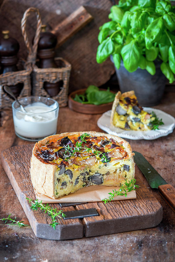 Mushroom Pie With Cream Filling #2 Photograph by Irina Meliukh