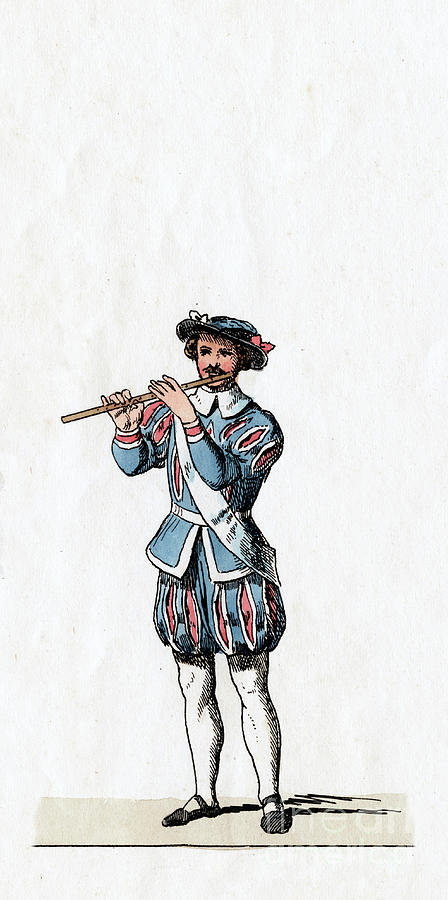 Musician, Costume Design #2 Drawing by Print Collector