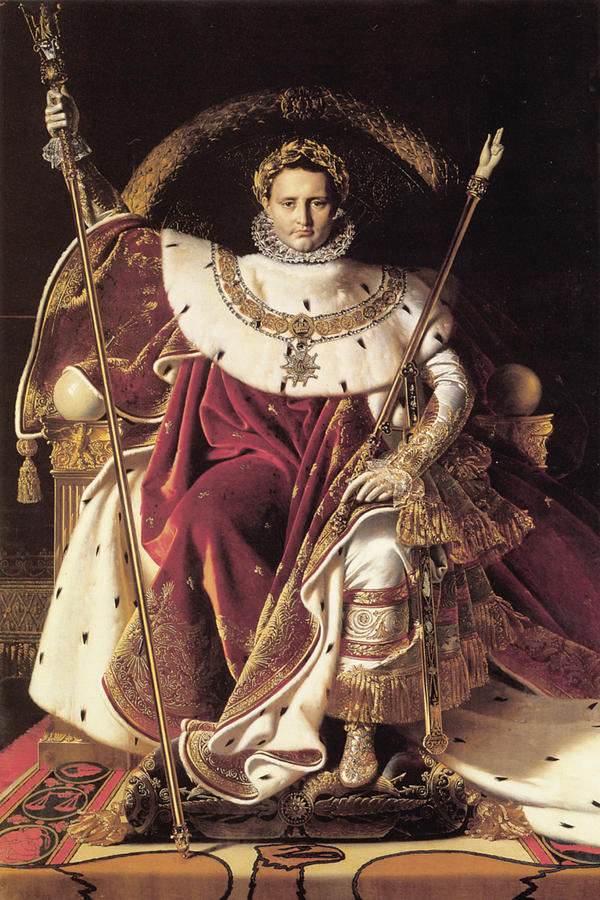 Napoleon I on his Imperial Throne #2 Painting by Jean-Auguste-Dominique Ingres