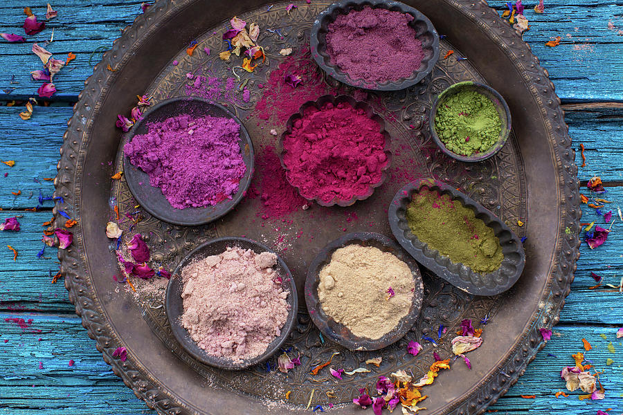Natural Food Dyes For Baking Made From Powderd Edible Petals #2 Photograph by Lara Jane Thorpe