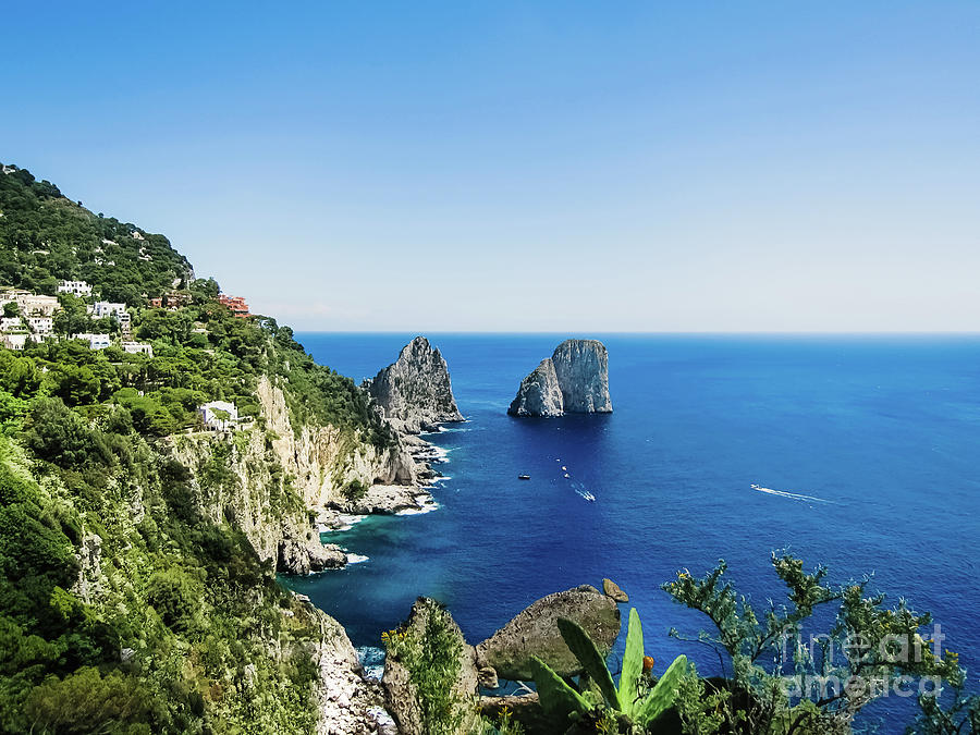 Natural rock arches and cliffs on the coast Sorrento and Capri,  #2 Photograph by Joaquin Corbalan