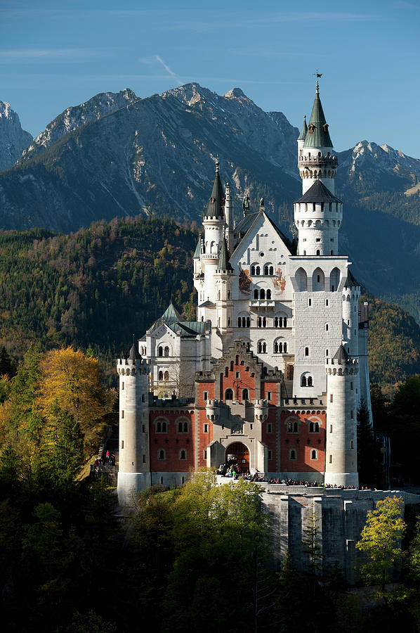 Neuschwanstein Castle And German Alps Photograph by Richard Nebesky