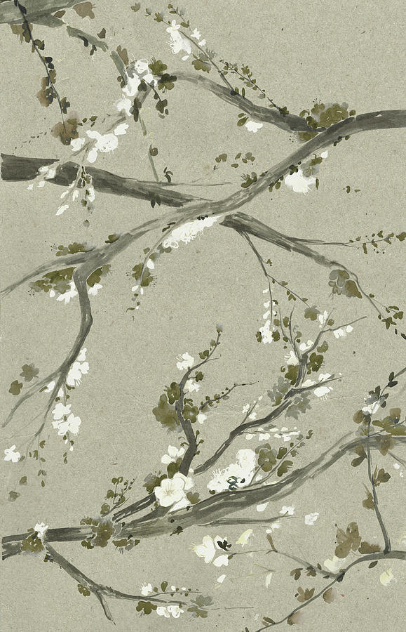Tree Painting - Neutral Cherry Blossoms I #2 by Grace Popp