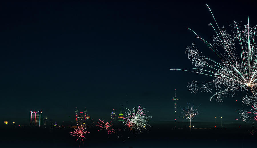 City Photograph - New Years Fireworks #3 by Janice Grantz