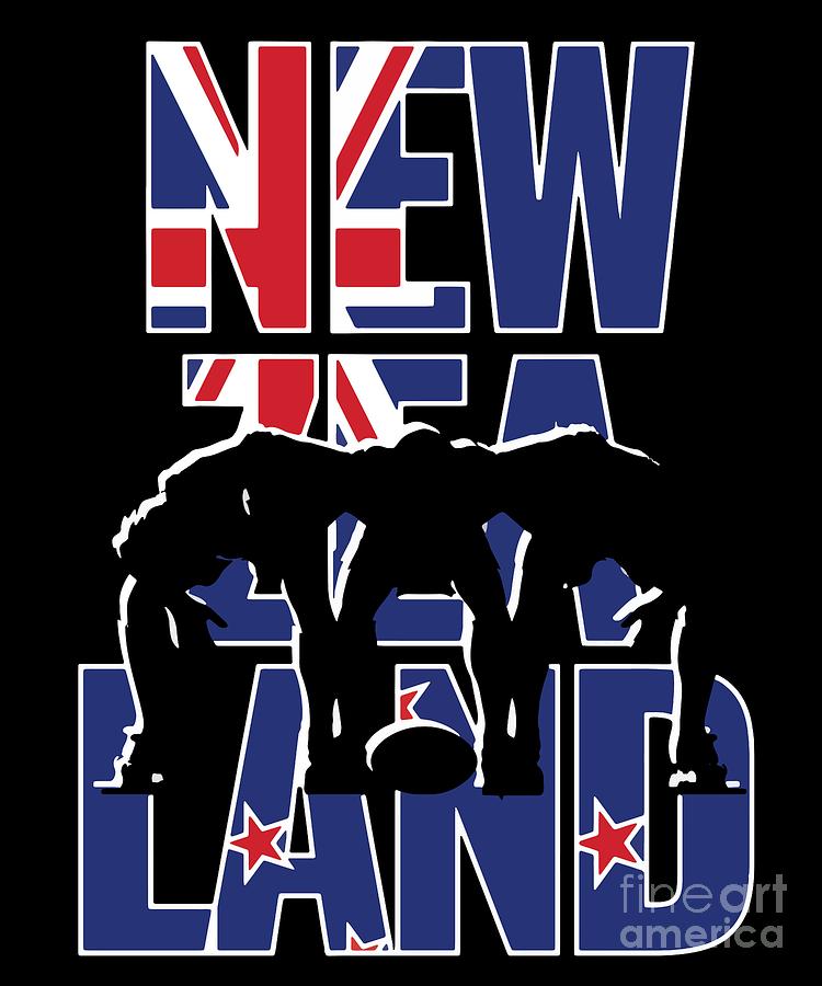 New Zealand Rugby 2019 Fans Kit for Kiwi Supporters Players Coaches and Rugger Football Lovers #1 Digital Art by Martin Hicks