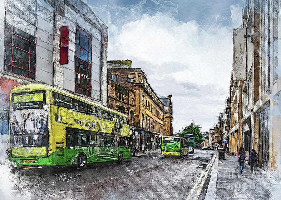 Newcastle upon Tyne city art #2 Digital Art by Justyna Jaszke JBJart