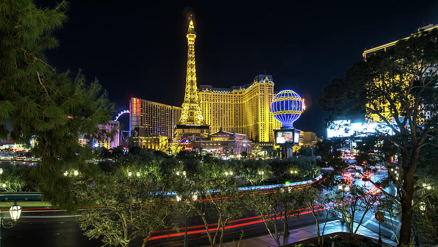 Night Time In Las Vegas Nevada Strip #2 Photograph by Alex Grichenko