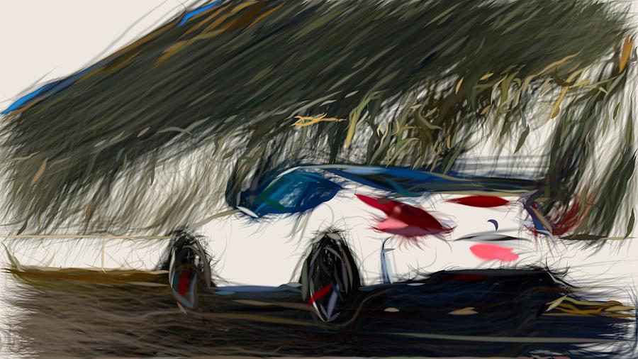 Nissan 370Z Drawing #3 Digital Art by CarsToon Concept