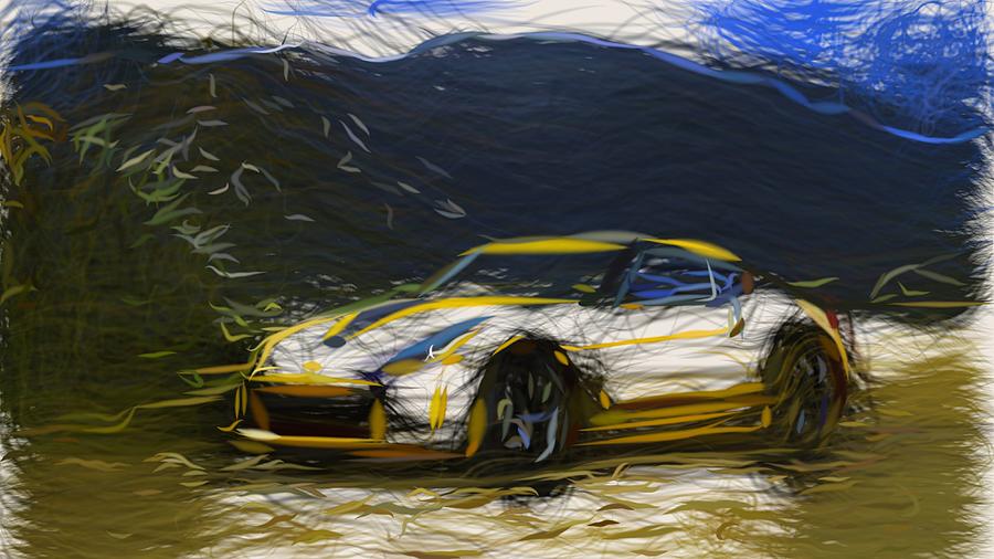 Nissan 370Z Heritage Edition Drawing #3 Digital Art by CarsToon Concept