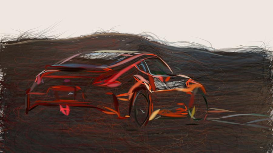 Nissan 370Z Project Clubsport 23 Drawing #3 Digital Art by CarsToon Concept
