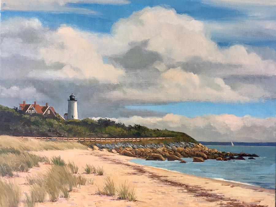 Lighthouse Painting - Nobska Lighthouse #2 by Dianne Panarelli Miller