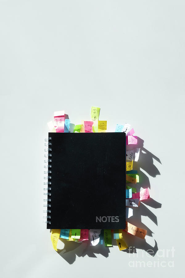 Notepad Full Of Sticky Notes #2 Photograph by Conceptual Images/science Photo Library