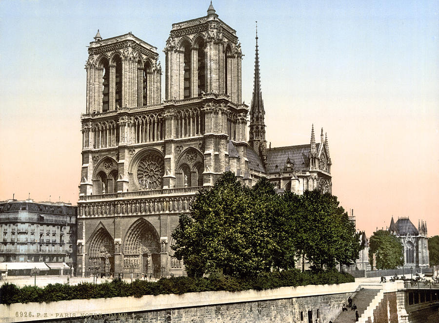 Notre Dame, 1890s #2 Photograph by Science Source