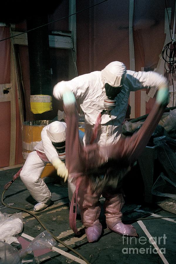 Nuclear Decontamination Workers #2 Photograph by Patrick Landmann/science Photo Library