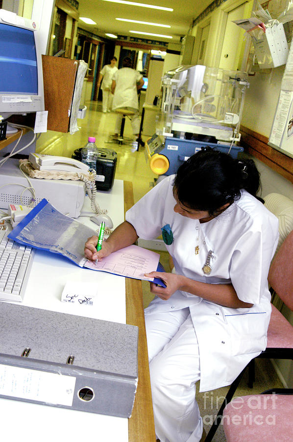 Nurse Writing Notes #2 Photograph by Aj Photo/science Photo Library