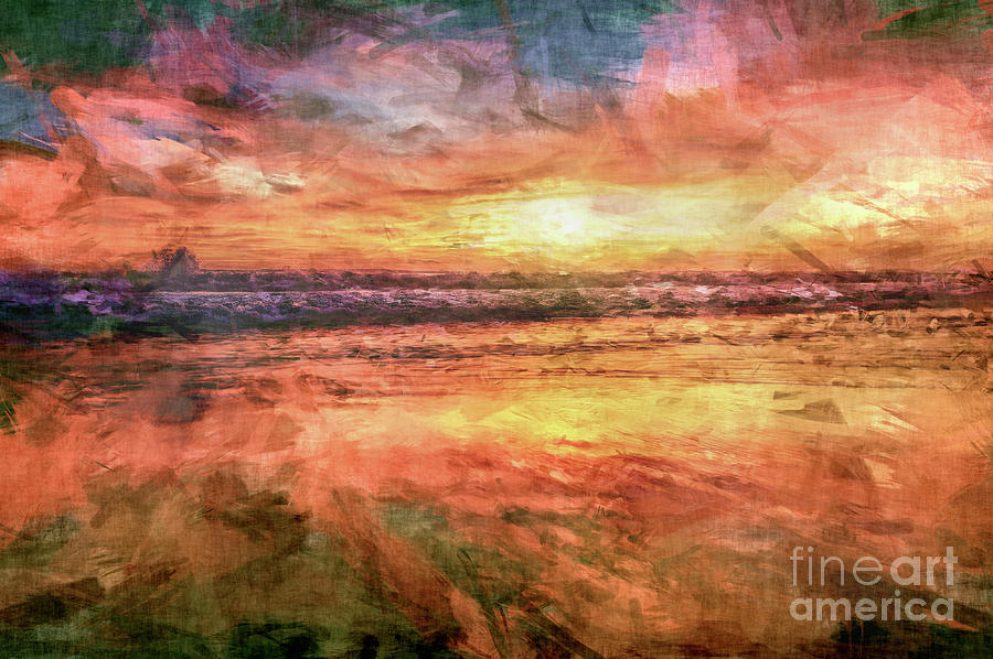 Ocean Sunrise Digital Art by Phil Perkins