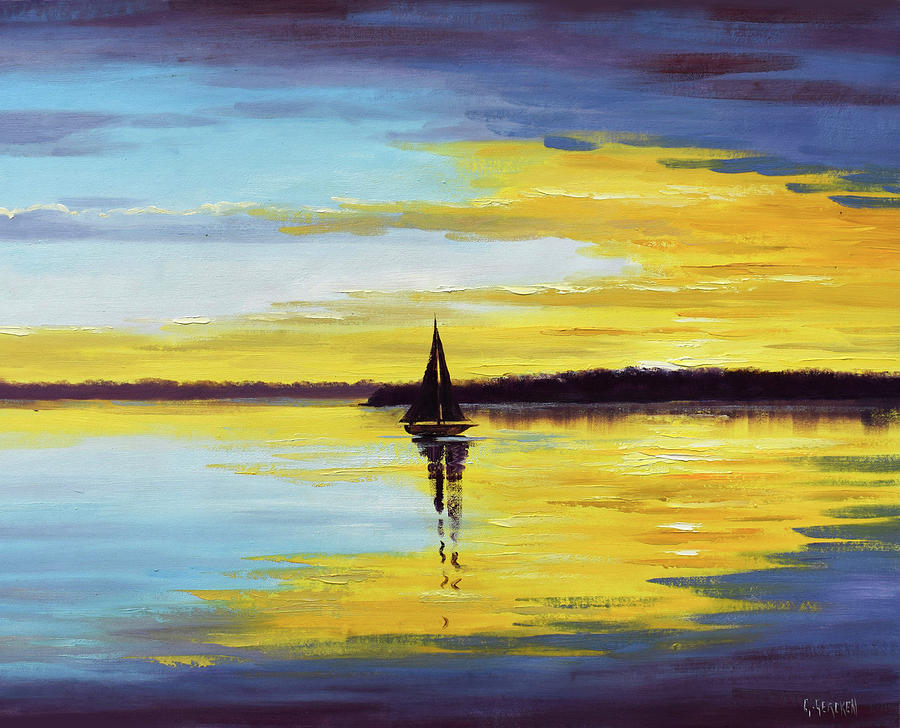 Ocean Sunset Painting by Graham Gercken