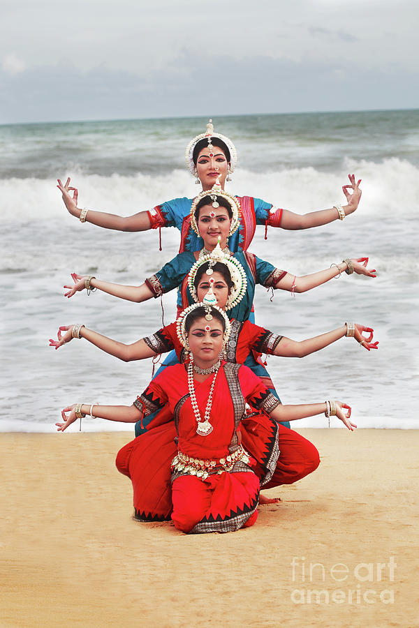 Odissi Dancers Striking A Pose #2 Photograph by Visage