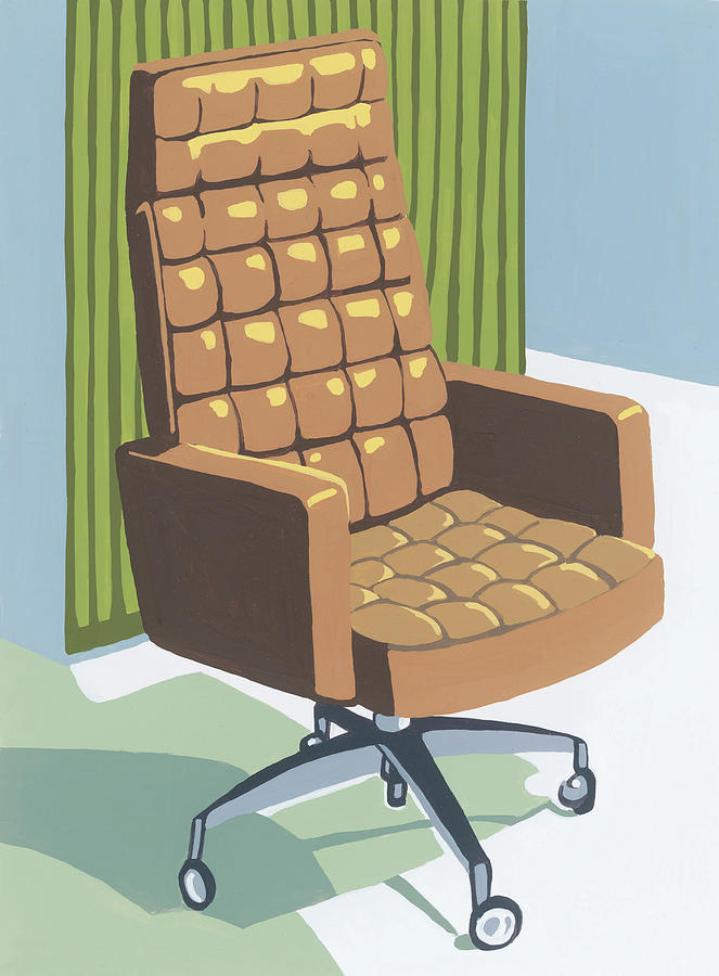 Vintage Drawing - Office Chair #2 by CSA Images