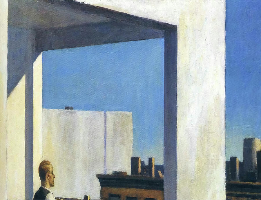 Architecture Painting - Office In A Small City by Edward Hopper