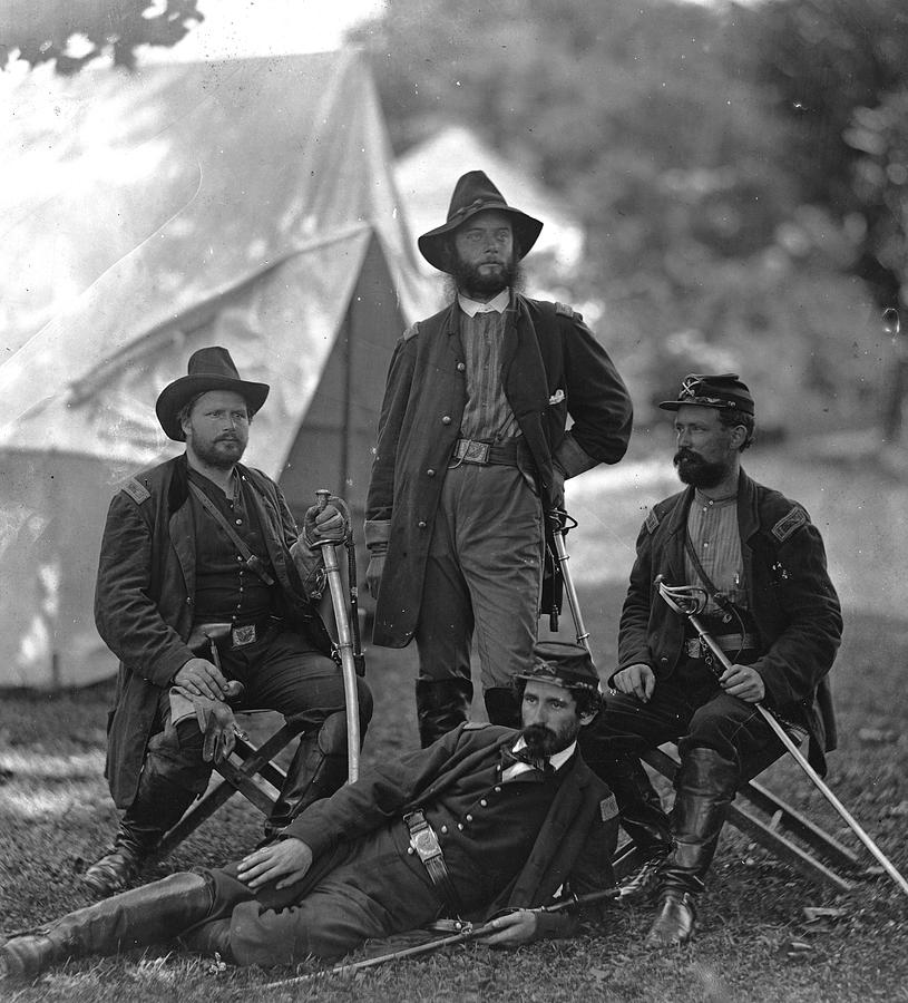 Officers of the 3rd Pennsylvania Cavalry Painting by Timothy H. O ...