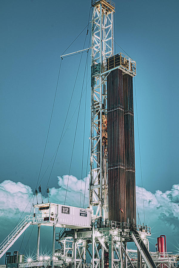 Oil and Gas, Landscapes, West Texas, Drilling Rig, Texas, Western, Oil  Well, Pump Jack, Derrick, Dir Photograph by Brian Farmer