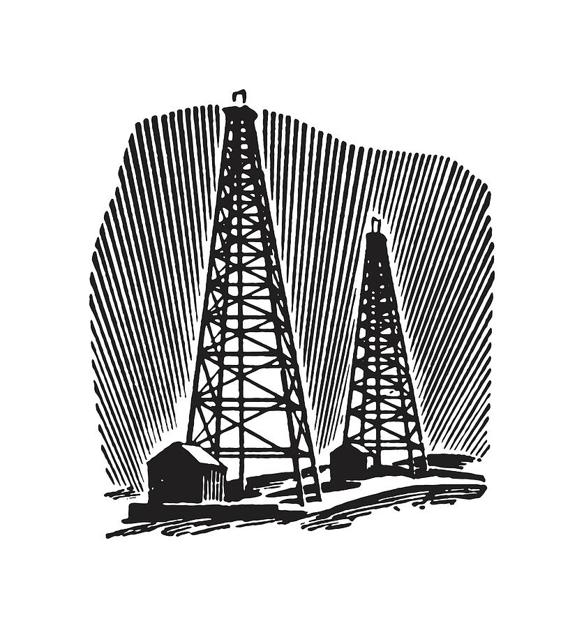 Oil Field Drawing by CSA Images Fine Art America