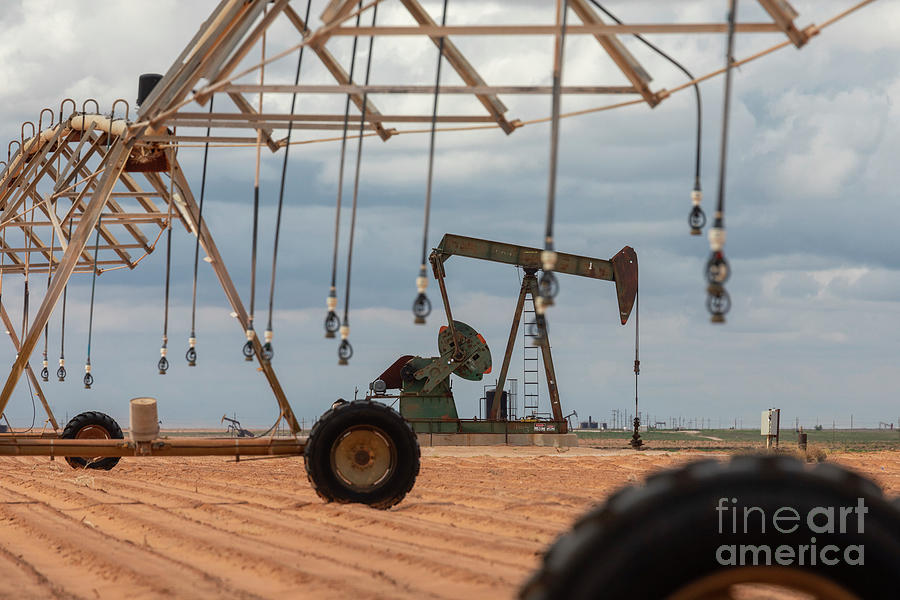Oil Well And Irrigation Equipment In West Texas #2 Photograph by Jim West/science Photo Library
