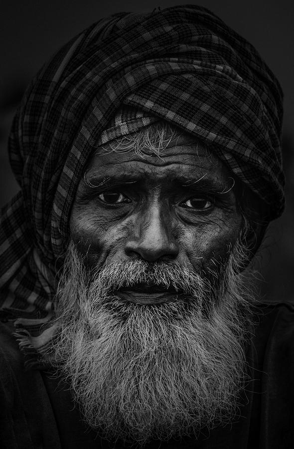 Vintage Photograph - Old Man #2 by Kuntal Biswas