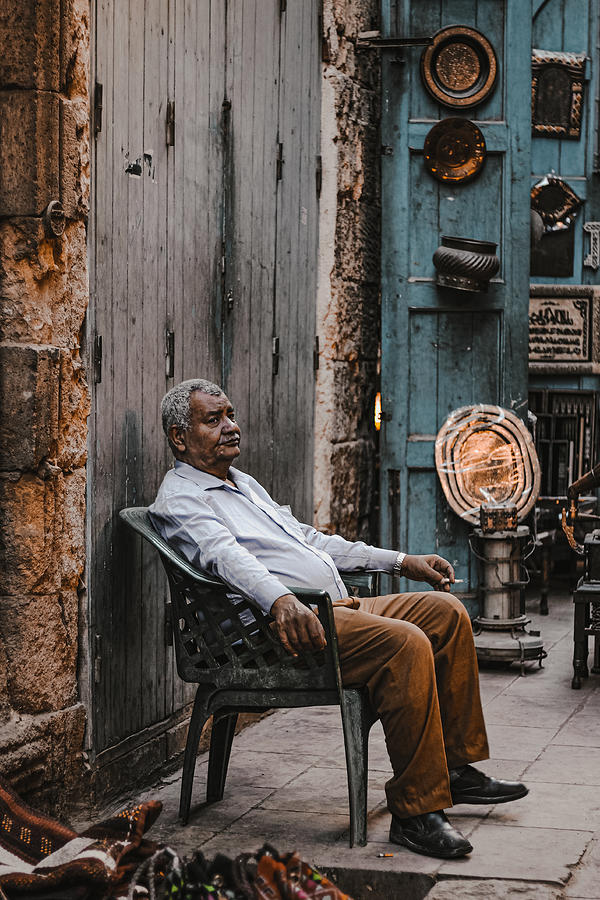 Vintage Photograph - Old Man #2 by Noureddin Abdulbari