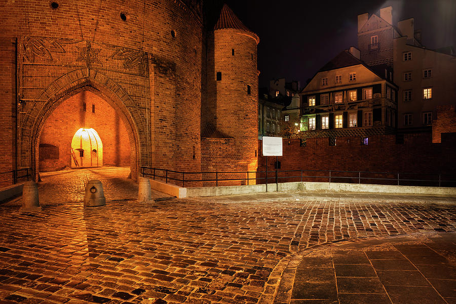 City Photograph - Old town in Warsaw at Night #2 by Artur Bogacki