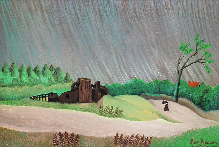 Henri Rousseau Painting - One rainy morning #2 by Henri Rousseau