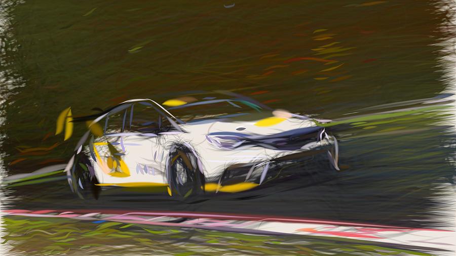 Opel Astra TCR Draw #3 Digital Art by CarsToon Concept