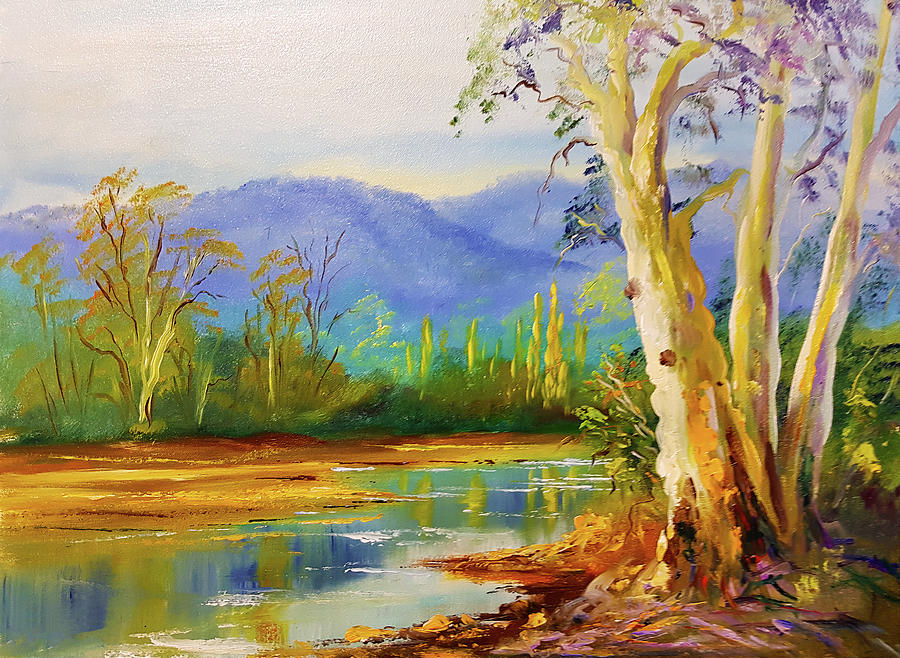 Ovens River Near Bright #2 Painting by Glen Johnson