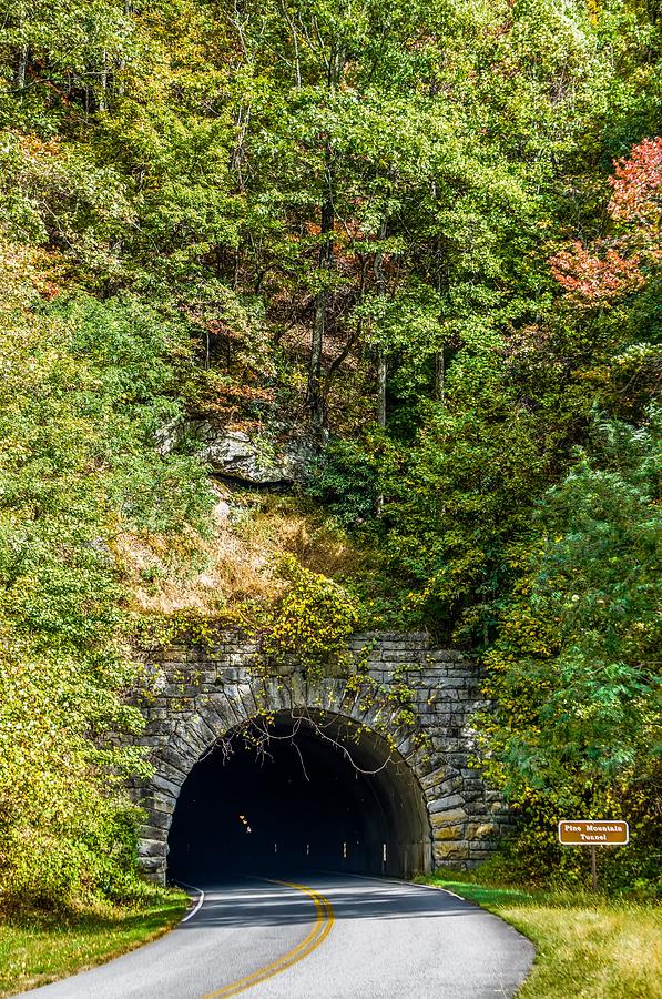 Parkway Tunnel O Blue Ridge Parkway In Autumn  #2 Photograph by Alex Grichenko