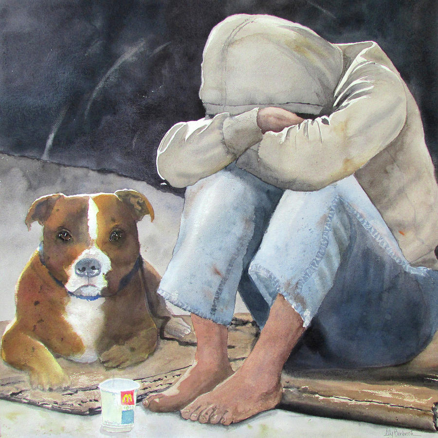 Dog Painting - Partners by Ally Benbrook