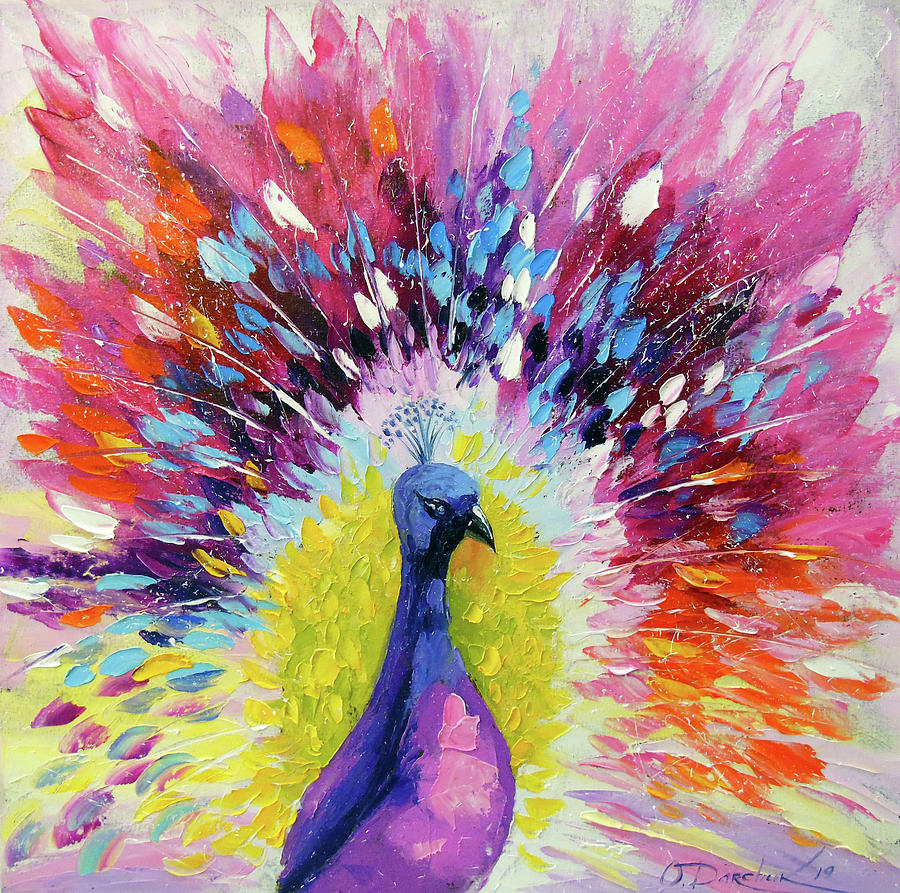 Peacock Painting by Olha Darchuk - Fine Art America