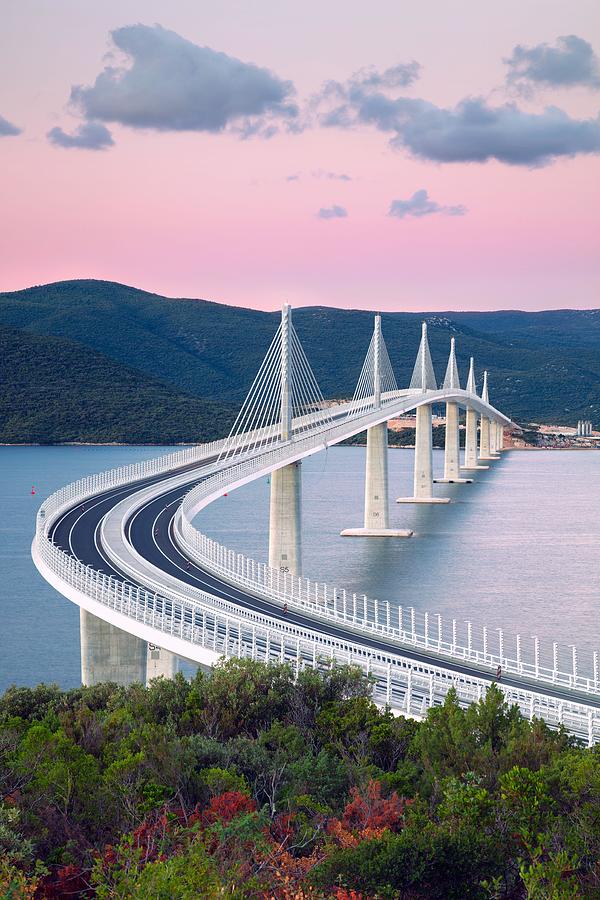 Architecture Photograph - Peljesac Bridge, Croatia. Image #2 by Rudi1976